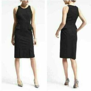 Banana Republic Peplum Sheath Dress in black